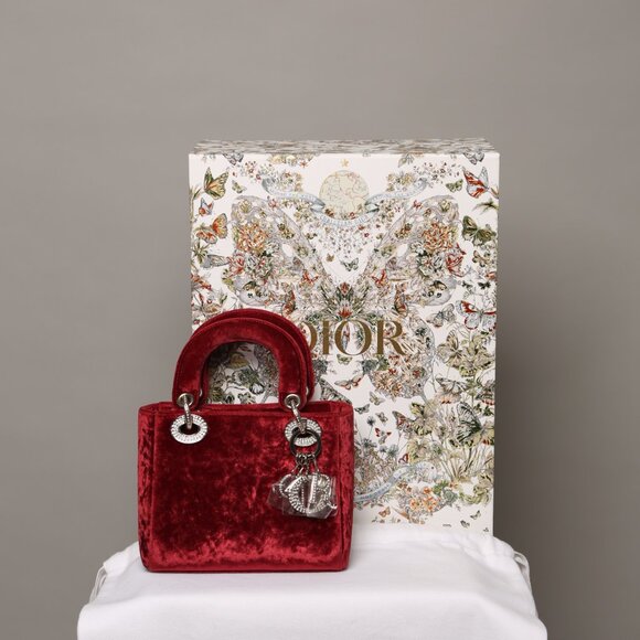 Extremely Rare Lady DIOR Velvet Bag - Picture 1 of 10